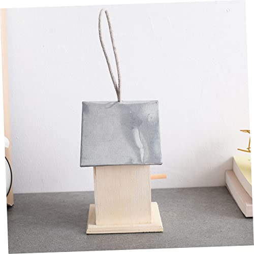 Yardenfun Outdoor Bird House Garden Hanging Bird Nest DIY Painting Bird House Birdhouse to Paint Craft Wood Bird House Unfinished Wood Birdhouse Bird Yardenfun