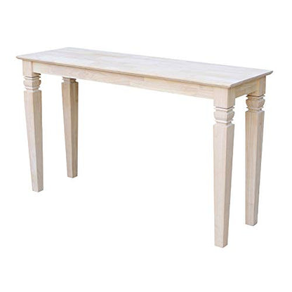 International Concepts Java Console or Sofa Table Unfinished - WoodArtSupply