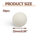 Uenhoy 50 Pcs Wooden Round Ball 1 Inch Unfinished Natural Wood Balls Wooden Spheres for Crafts and DIY Projects Uenhoy