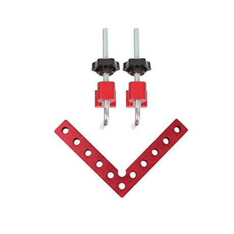 WISH HALLY WOOD 3.93x3.93inch Aluminium Alloy 90 Degree positioning squares Right Angle Clamps Woodworking Carpenter tool corner Clamping square for WISH HALLY WOOD