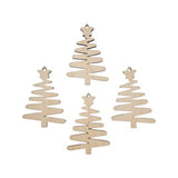 12 Pieces (Many Size Options) Smooth Unfinished Wood Xmas Tree Laser Cutout Dangle Earring Jewelry Blanks Charms Ornaments Shape Crafts Made in Texas Texan Wood Crafts