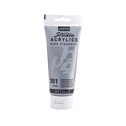 Pebeo - Acrylic Fine Studio Acrylics - Silver - Silver 100ml/3.38oz Pebeo