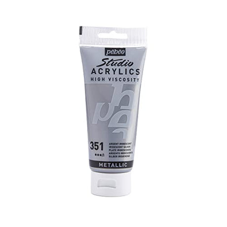 Pebeo - Acrylic Fine Studio Acrylics - Silver - Silver 100ml/3.38oz Pebeo