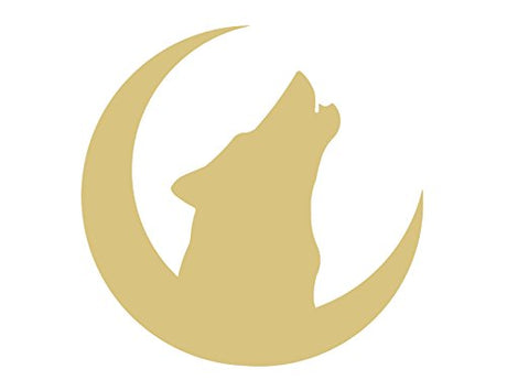 Wolf Moon Cutout Unfinished Wood Halloween Decor Full Moon Home Decor Everyday Decor MDF Shaped Canvas Style 1 (12") Diverse Woodworking