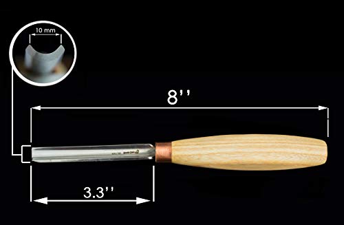 BeaverCraft Wood Carving Gouge K9/10 Woodworking Hand Chisel Compact Wood Carving Knife for Beginners and Profi - WoodArtSupply