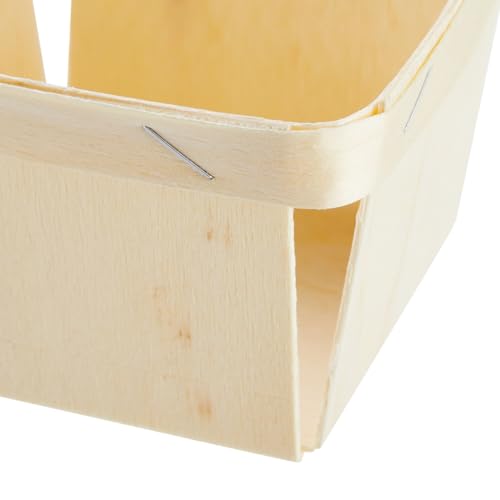 Bright Creations 10 Pack 1-Pint Wooden Berry Baskets for Picking Fruit, Arts and Crafts, Decor, 4 Inch Square Vented Wood Berry Containers Bright Creations