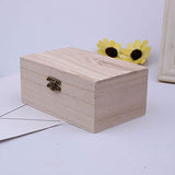 TOYANDONA 5Pcs Unfinished Wooden Boxes, Unfinished Wood Boxes Unpainted Wooden Boxes for Crafts DIY Wood Box with Hinged Lid Art Hobbies Jewelry Box TOYANDONA