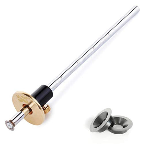Mr. Pen Wheel Marking Gauge, 2 Extra Blades, Laser Engraved Graduations, Solid Brass Face, Adjustable Mr. Pen