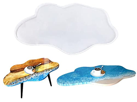 Large Resin Table Mold 24 inch Epoxy River Table Mold, Silicone Resin Tray Molds for River Table, Charcuterie Boards, Coffee Table, Desk Board, ModWgGuo