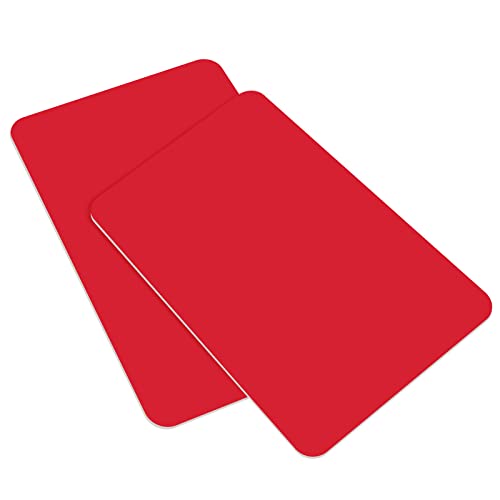 PINGEUI 100 Pcs Metal Business Cards Blanks, 0.45mm Thick Sublimation Aluminium Alloy Business Cards, Double-Side Printable Name Card for Customer, PINGEUI