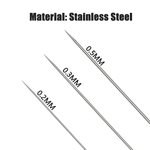 SAGUD Airbrush Nozzle Needle Cap 0.2mm 0.3mm 0.5mm Replacement Accessories Parts with Wrench for Air Brush Spray Gun Kit SAGUD