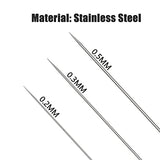 SAGUD Airbrush Nozzle Needle Cap 0.2mm 0.3mm 0.5mm Replacement Accessories Parts with Wrench for Air Brush Spray Gun Kit SAGUD