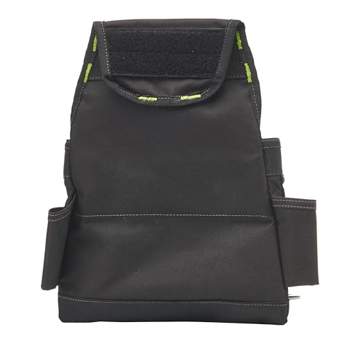 AWP TrapJaw Carpenter Tool Pouch | Tiered 9 Pocket Design with Steel Hammer Loop | Black AWP