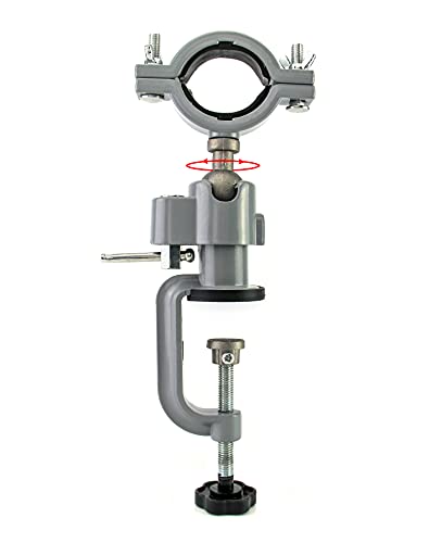 QWORK Bench Clamp Vise, 360 Degree Universal Electric Drill Stand Grinder Holder Bracket for Jewelry Making, Table Electric Drill Household QWORK