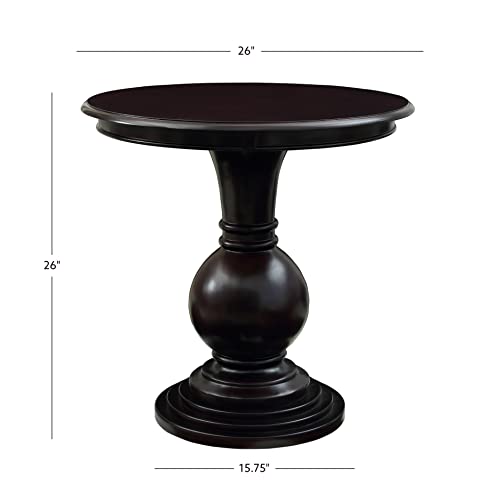 Powell 809-350 Espresso Round Accent Table 26"L x 26"W x 26"H - WoodArtSupply