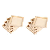 Unomor 8 Pcs Toys Puzzle Wooden Trays Unfinished Wood Serving Unfinished Wood Tray Unfinished Wooden Tray Toy Holder Wood Serving Tray Sundries Unomor