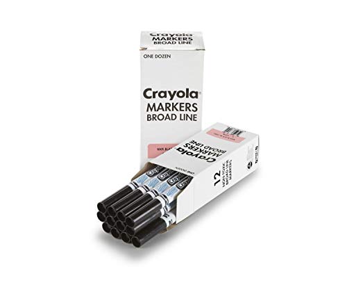 Crayola Washable Markers - Black (12ct), Kids Broad Line Markers, Bulk Markers for Classrooms & Teachers Crayola