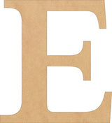 Unfinished Wooden Letter E Times Font, 2 Inch Small Wood Alphabet for Kids Paintable Crafts, Classic Wall Hanging Blank Cutout NEXTCraft