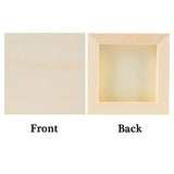 ADXCO 8 Pack Wood Panels 4 x 4 Inch Unfinished Wood Canvas Wooden Panel Boards for Painting, Pouring, Arts Use with Oils, Acrylics ADXCO