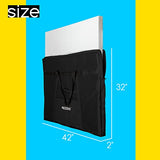 MEEDEN Large Art Portfolio Case 32" X 42" Water-proof, 600D Oxford Cloth, Art Portfolio Bag Black, Portfolio Folder for Artwork for Artwork, Drawing, MEEDEN