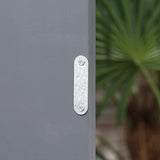 Outsunny Garden Storage Cabinet, Outdoor Tool Shed with Galvanized Top and Two Shelves for Yard Tools or Pool Accessories, Grey Outsunny