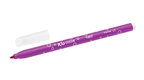 Bic Kids Kid Couleur Felt Tip Colouring Pens - Assorted Colours, Cardboard Wallet of 12 BIC