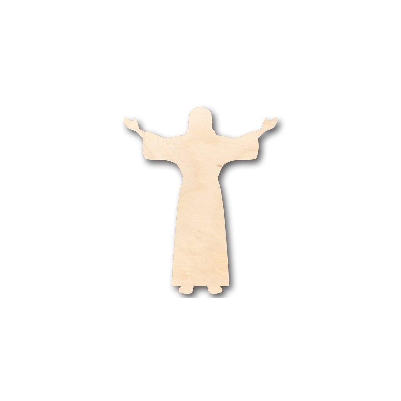 Unfinished Wood Jesus Preaching Shape - Easter - Christian - Craft - up to 24" DIY 6" / 1/4" 24 Hour Crafts