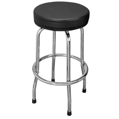 Torin ATRP6185B-1 Swivel Bar Stool: Padded Garage/Shop Seat with Chrome Plated Legs, Black - WoodArtSupply