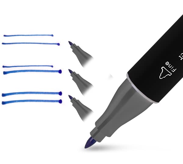 Caliart Alcohol Markers, 100 Colors Dual Tip Art Markers Sketch Markers Pens Permanent Alcohol Based Markers with Case for Adult Kids Halloween Caliart