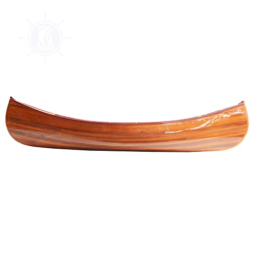 Wooden Canoe with Ribs, 6-Feet for Display Wooden Boat USA