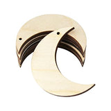 ALL SIZES BULK (12pc to 100pc) Unfinished Wood Laser Cutout Solid Moon Dangle Earring Jewelry Blanks Shape Crafts Made in Texas Texan Wood Crafts