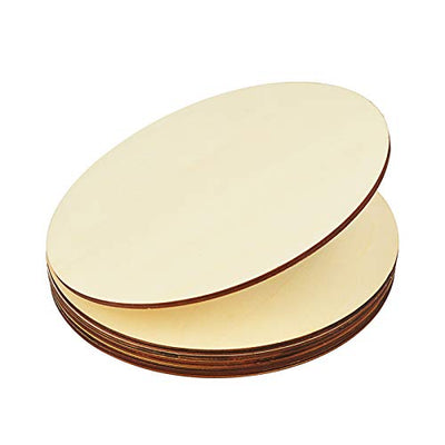 [Upgraded] 4 Pieces 1/4" Thick 12 Inch Round Wood Circles,Unfinished Round Wooden Discs Wood Rounds Wood Plaque Circle Boards Cutouts for Door