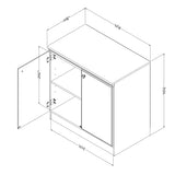 South Shore Morgan Small 2-Door Storage Cabinet, 19.38"D x 32.88"W x 32.38"H, Royal Cherry South Shore