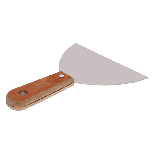 Bettomshin 1Pc Putty Knife Scrapers, 6" Carbon Steel Spackle Knife with Wooden Handle, Putty Knife Tool Set, Wallpaper Scraper, for Drywall Bettomshin