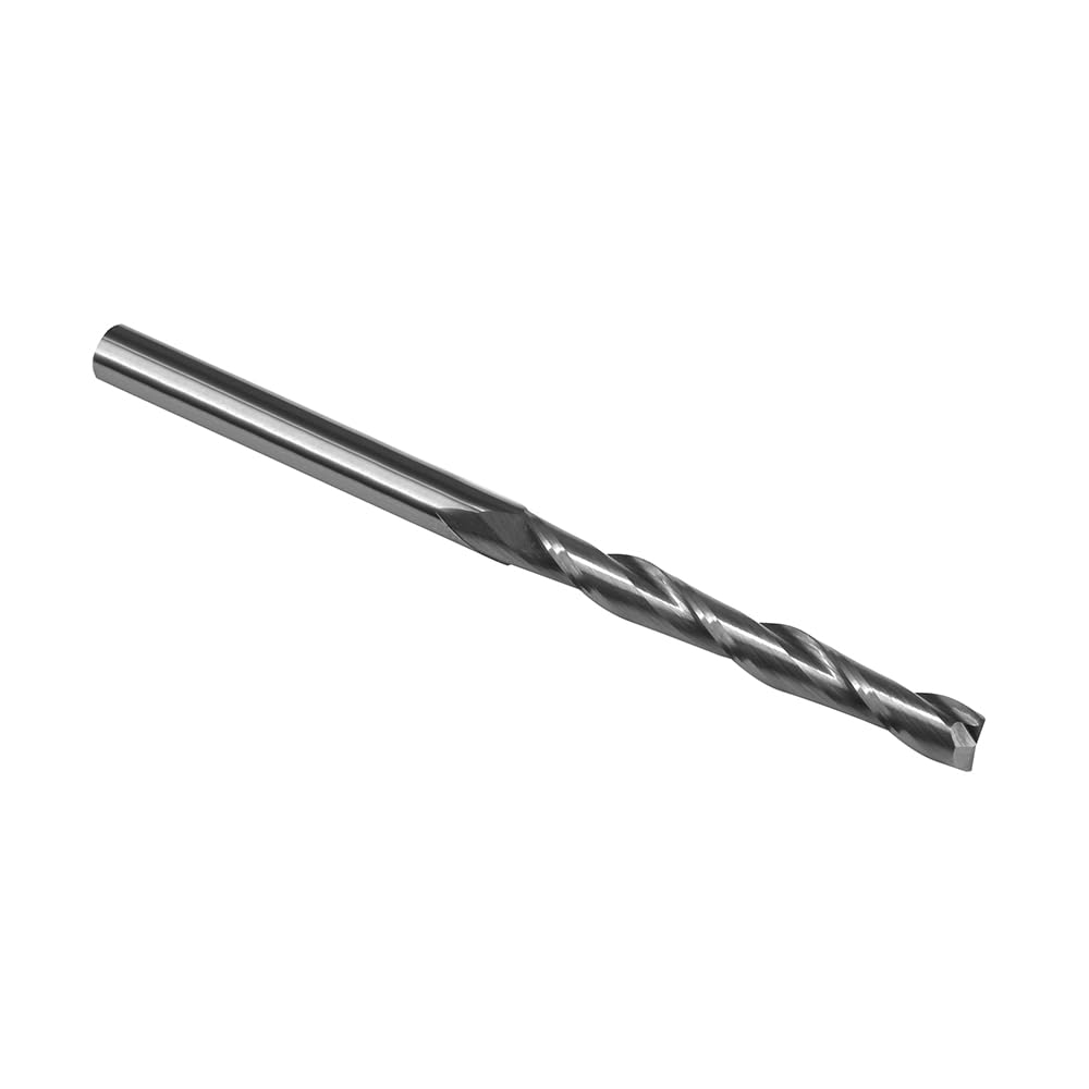 Square End Mill JESTUOUS Carbide 2 Spiral Flute Drill Bits 1/4" Shank Dia.2" Cut Length for Drilling Slotting,1 Piece JESTUOUS