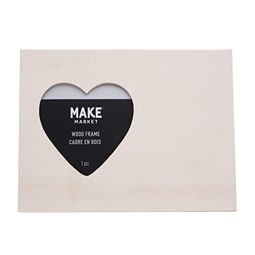 24 Pack: Unfinished Wood Heart Frame by Make Market® Make Market