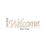 BESPORTBLE Word Welcome Cutout Unfinished Wood Welcome Sign Front Door Plaque Hanger Decor For Home Farmhouse BESPORTBLE