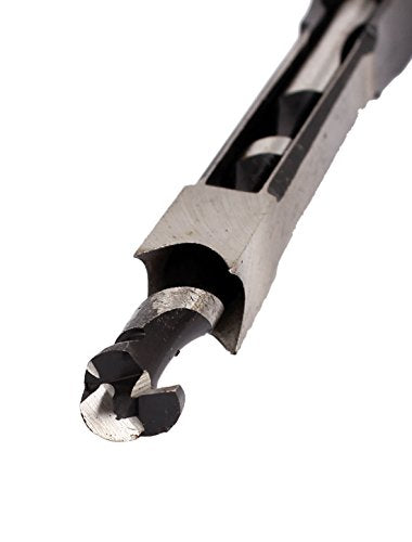 uxcell Square Hole Drill Bit, 1/2" High-Carbon Steel Hollow Chisel Mortise Power Tool for Woodworking 2 Pcs (Silver & Black) uxcell
