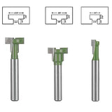 TOTOWOOD Keyhole Router Bits Set, 1/4" Shank Router Bit Set ，6 pcs Router Bit Set 1/4 & 5/16 & 3/8 & 9/16 & 1/2 & 5/8 Inch Blade Diameter Totowood