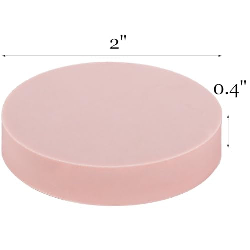 Tosnail 30 Pack 2" Round Rubber Stamp Carving Blocks, Soft Rubber for Craft Project, Great for Beginners and Professional - Pink Tosnail