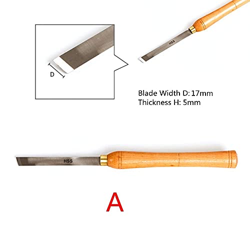 1PC Wood Lathe Chisel Set Turning Tools Woodworking Gouge Skew Parting Spear (A) - WoodArtSupply