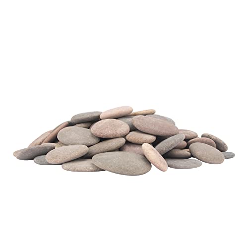 [About 95 PCS - 100 PCS](18 Pounds) Painting Rocks,River Rocks,2.2"-3.5" Craft Rocks,Flat Rocks,DIY Stones,Smooth Rocks,Rock Painting,Rocks for Arts CFKJ