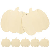 ABOOFAN 10pcs Decor Tabs DIY Supplies Pumpkin Unfinished Wood Slices Pumpkin DIY Wood Ornaments Wood Chip for DIY Unfinished Wood Pumpkin Slices 15c ABOOFAN