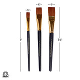 FolkArt Plaid Nylon Brush Set, 50559 Brown (3-Piece) FolkArt
