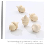 Vaguelly 30pcs Woody Acorn Christmas Doll Wood Bowl Christmas Tree Tiny Acorns Decor Woodpecker Doll Wooden Bowls for Food Unfinished Wooden Acorn Vaguelly
