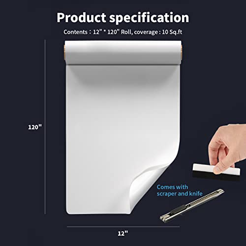 Art3d Adhesive Tile Setting Mat, Double-Sided Tape Sheet for Crafts, Arts, DIY Projects, 12in. X 120in. Damage-Free, Residue-Free Art3d