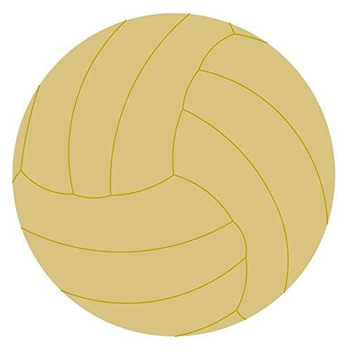 Volleyball Cutout Unfinished Wood Locker Room Club Volleyball Decor School Door Hanger MDF Shape Canvas Syle 1 (4") Diverse Woodworking