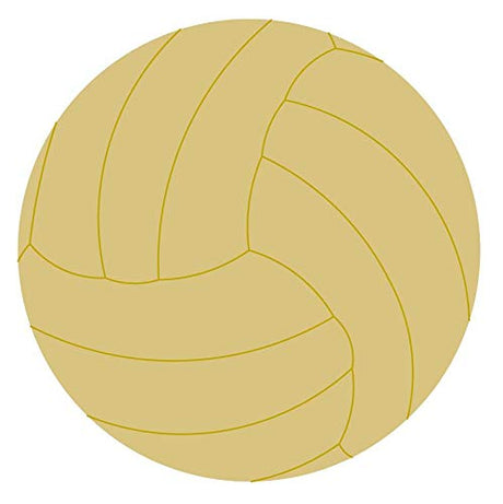 Volleyball Cutout Unfinished Wood Locker Room Club Volleyball Decor School Door Hanger MDF Shape Canvas Syle 1 (12") Diverse Woodworking