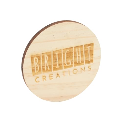Unfinished Wood Circles for Crafts, Wood Burning, Engraving (4 in, 15 Pack) Bright Creations