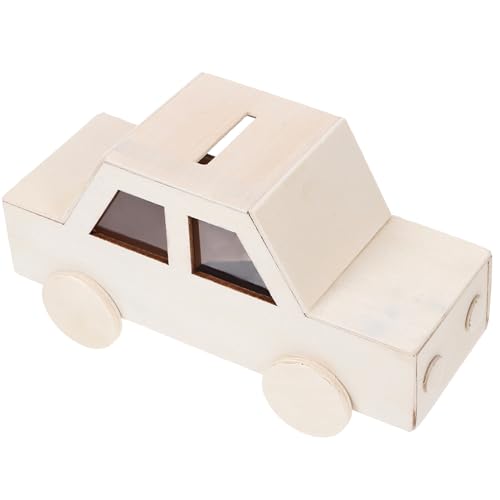 MAGICLULU Unfinished Coin Bank Unfinished Piggy Bank Coin Storage Cases Blank Piggy Bank Paint Your Own Piggy Bank Change Container Versatile Coin MAGICLULU